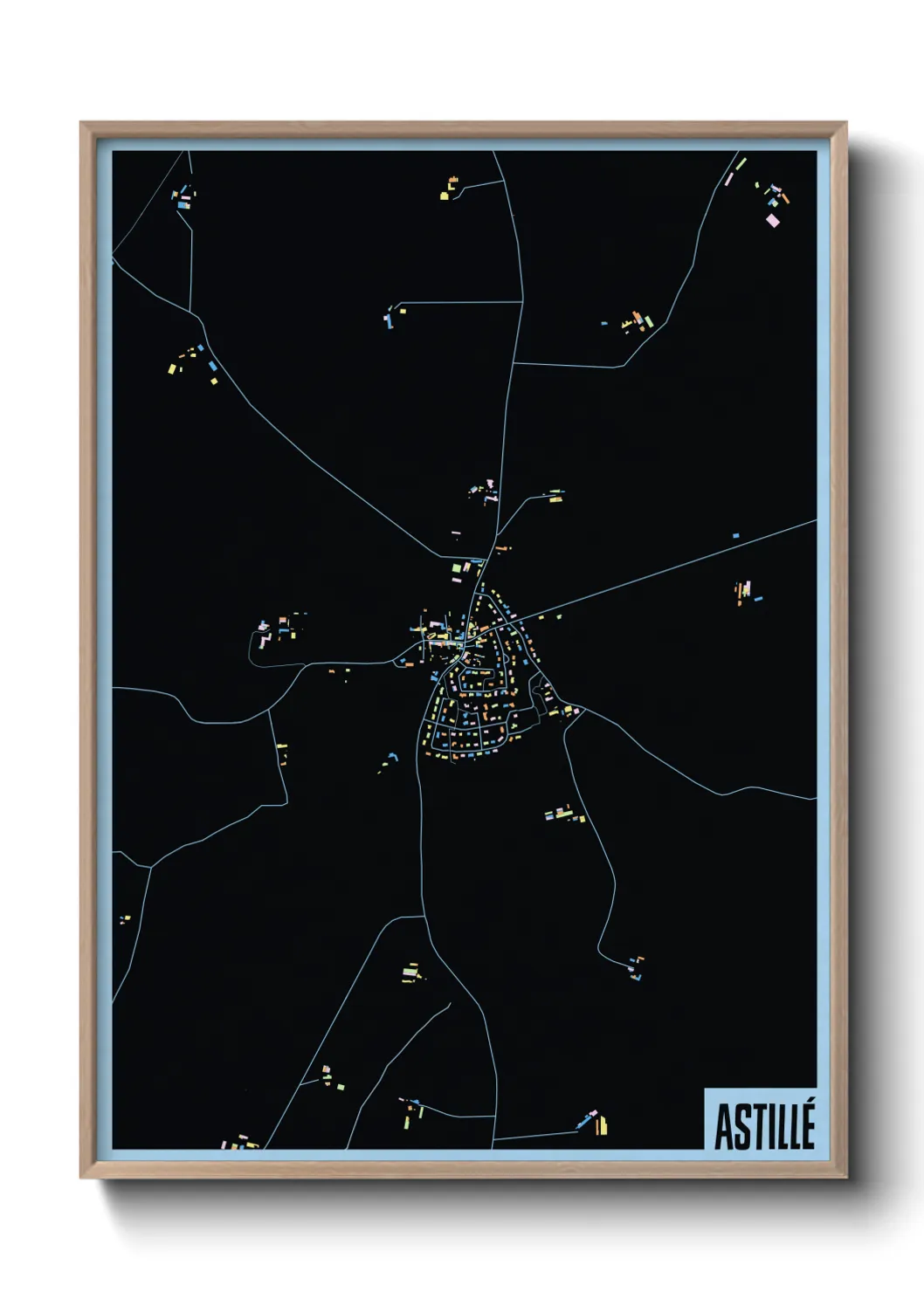 Une affiche de carte sur Astillé