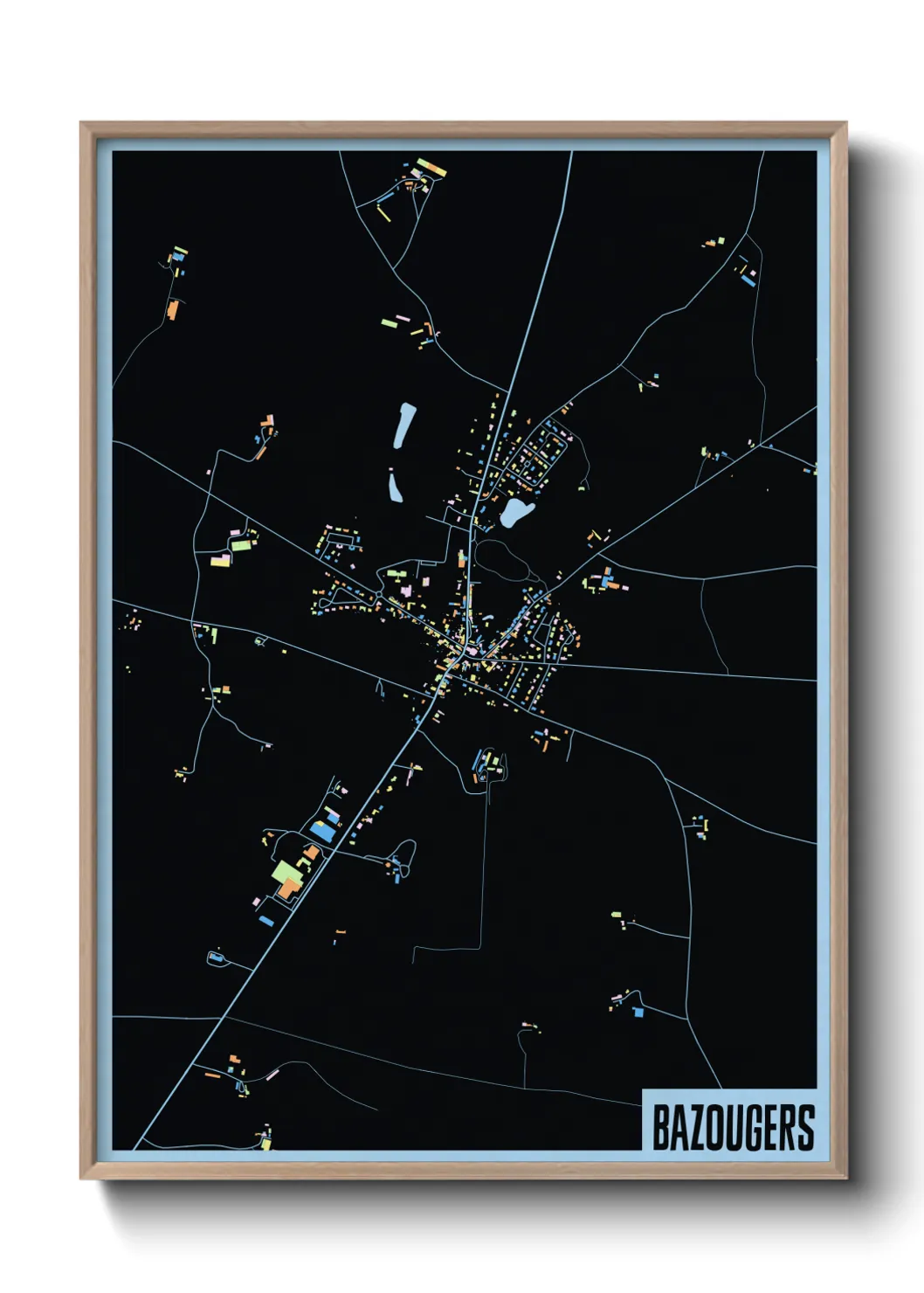 Une affiche de carte sur Bazougers