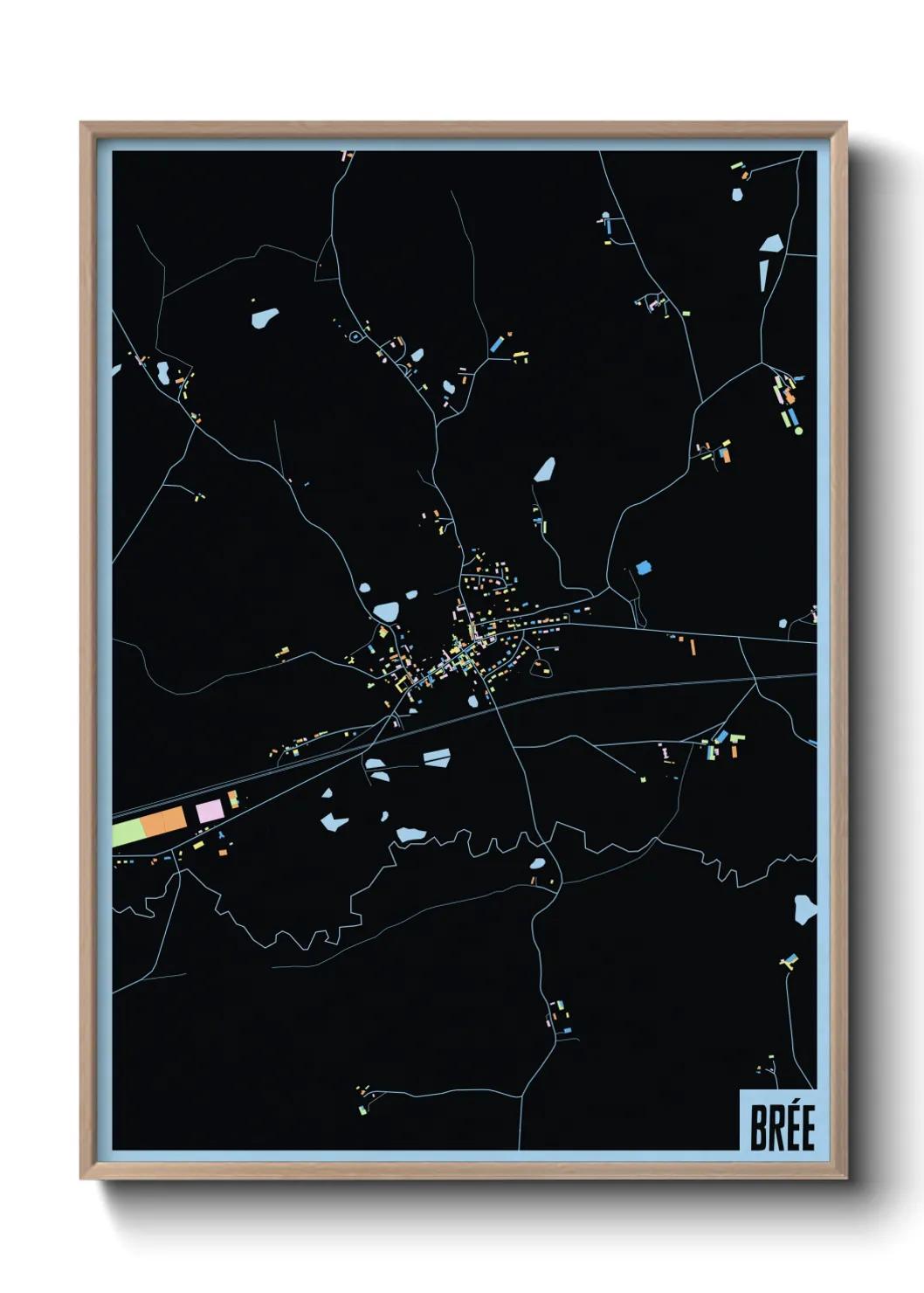 Une affiche de carte sur Brée