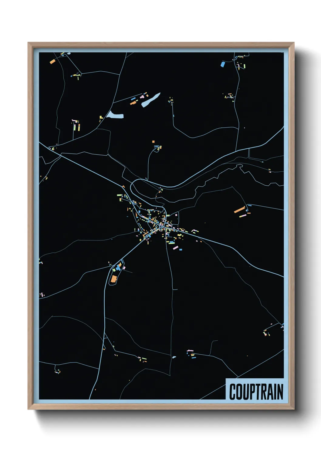 Une affiche de carte sur Couptrain