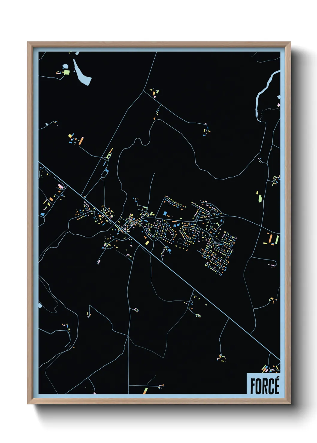 Une affiche de carte sur Forcé