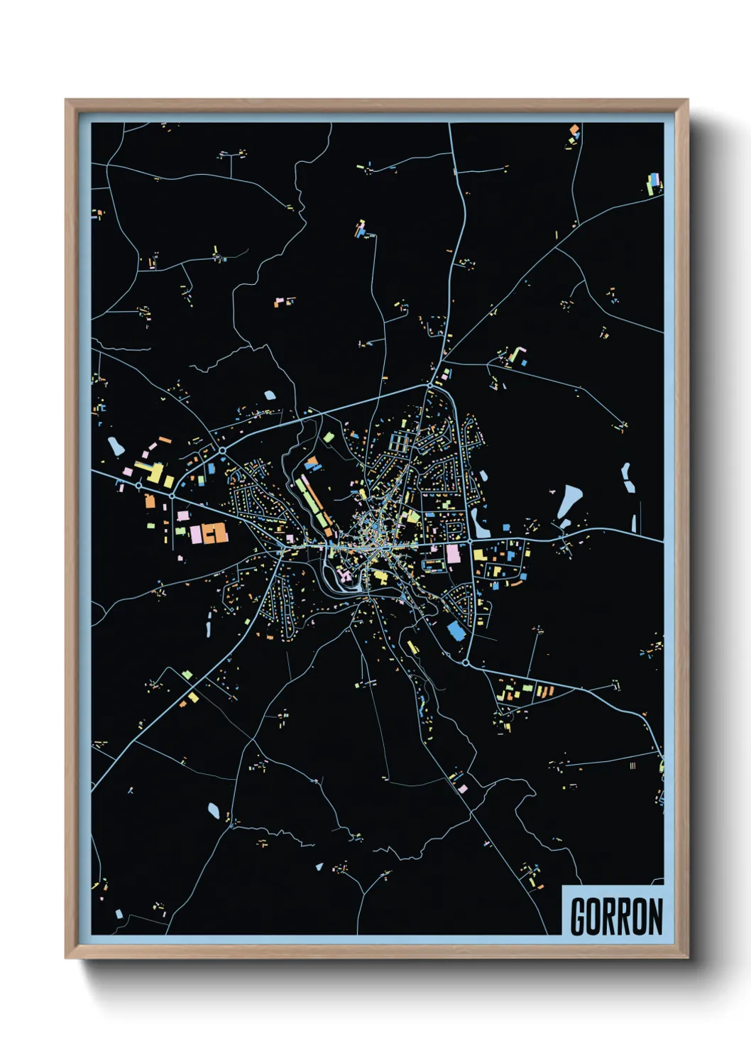 Une affiche de carte sur Gorron