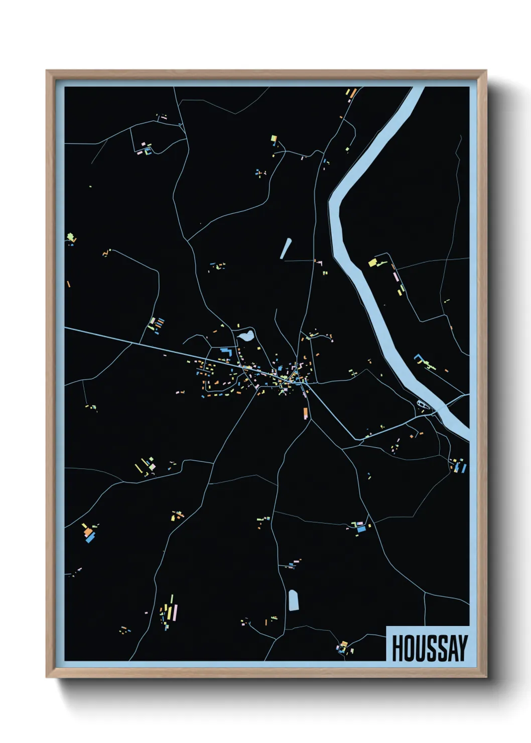 Une affiche de carte sur Houssay