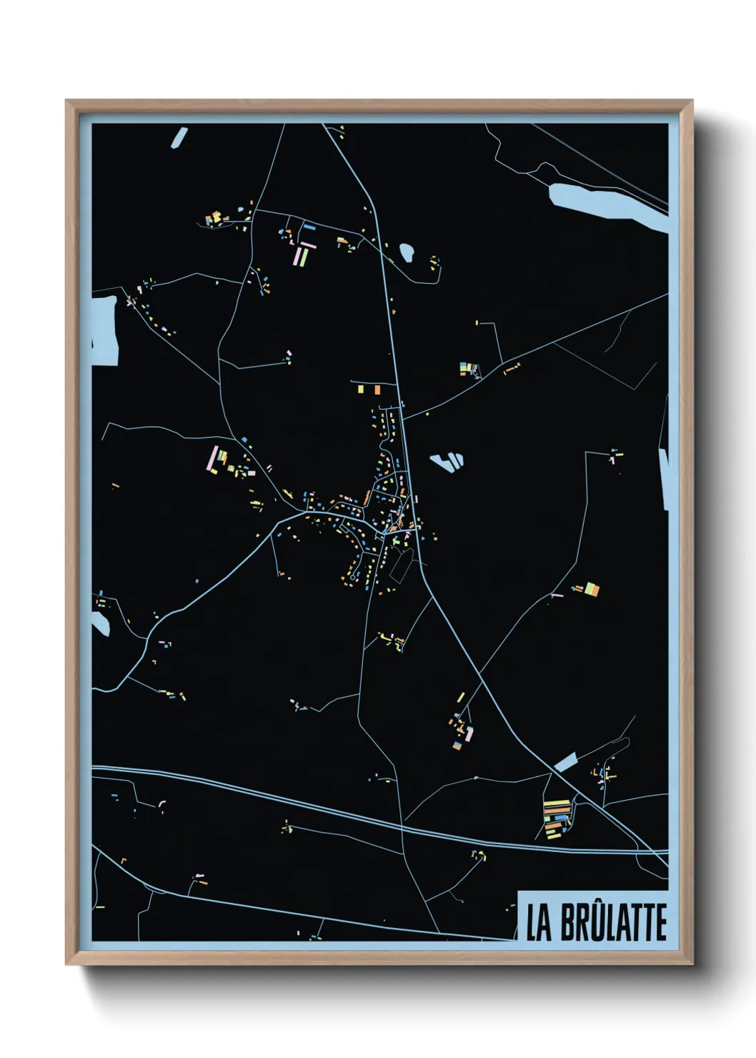 Une affiche de carte sur La Brûlatte