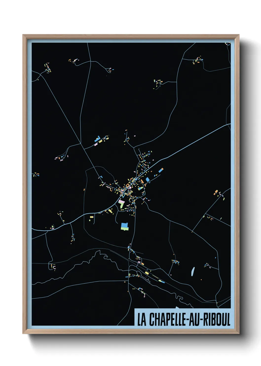 Un poster carteLa Chapelle-au-Riboul