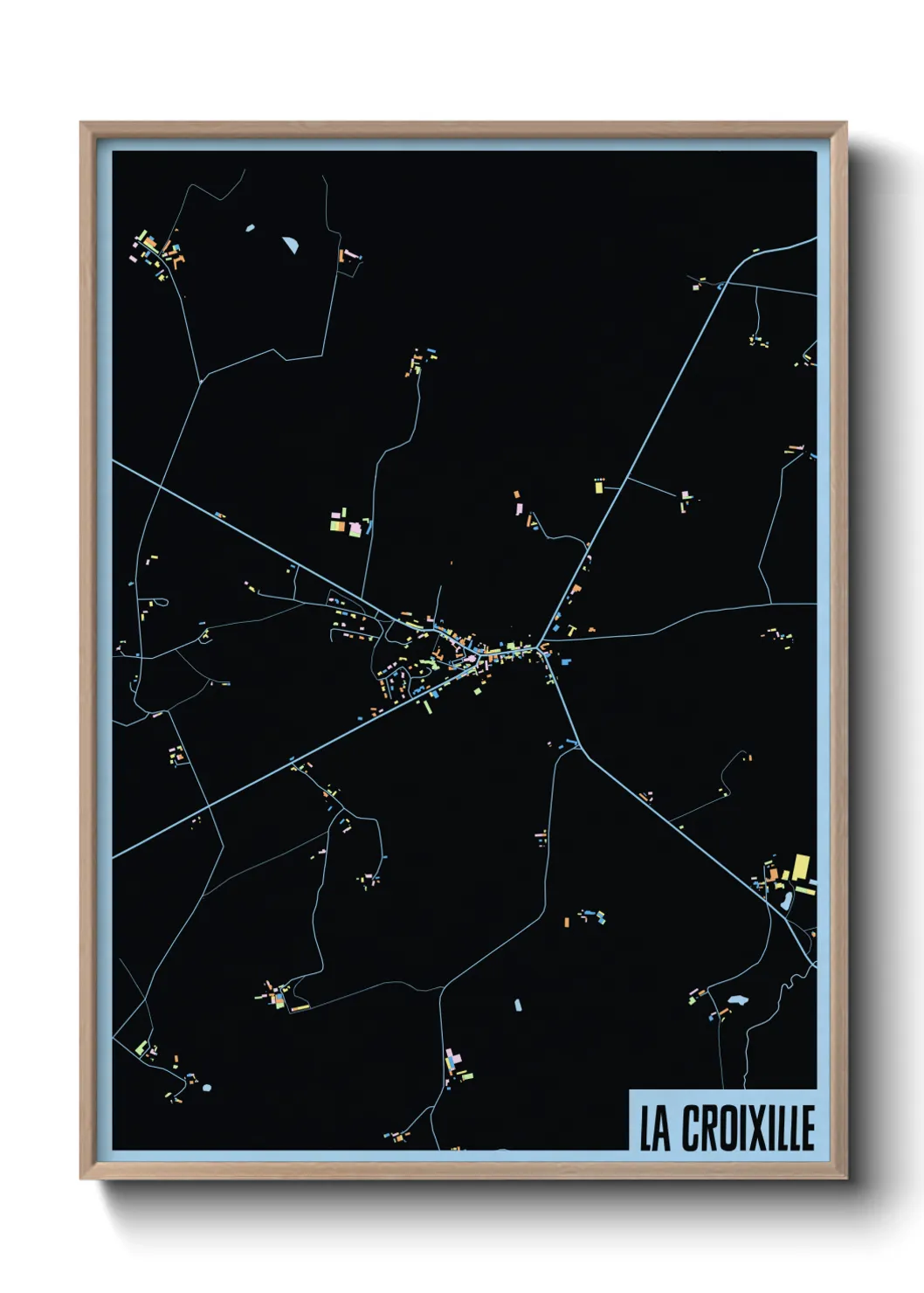 Une affiche de carte sur La Croixille