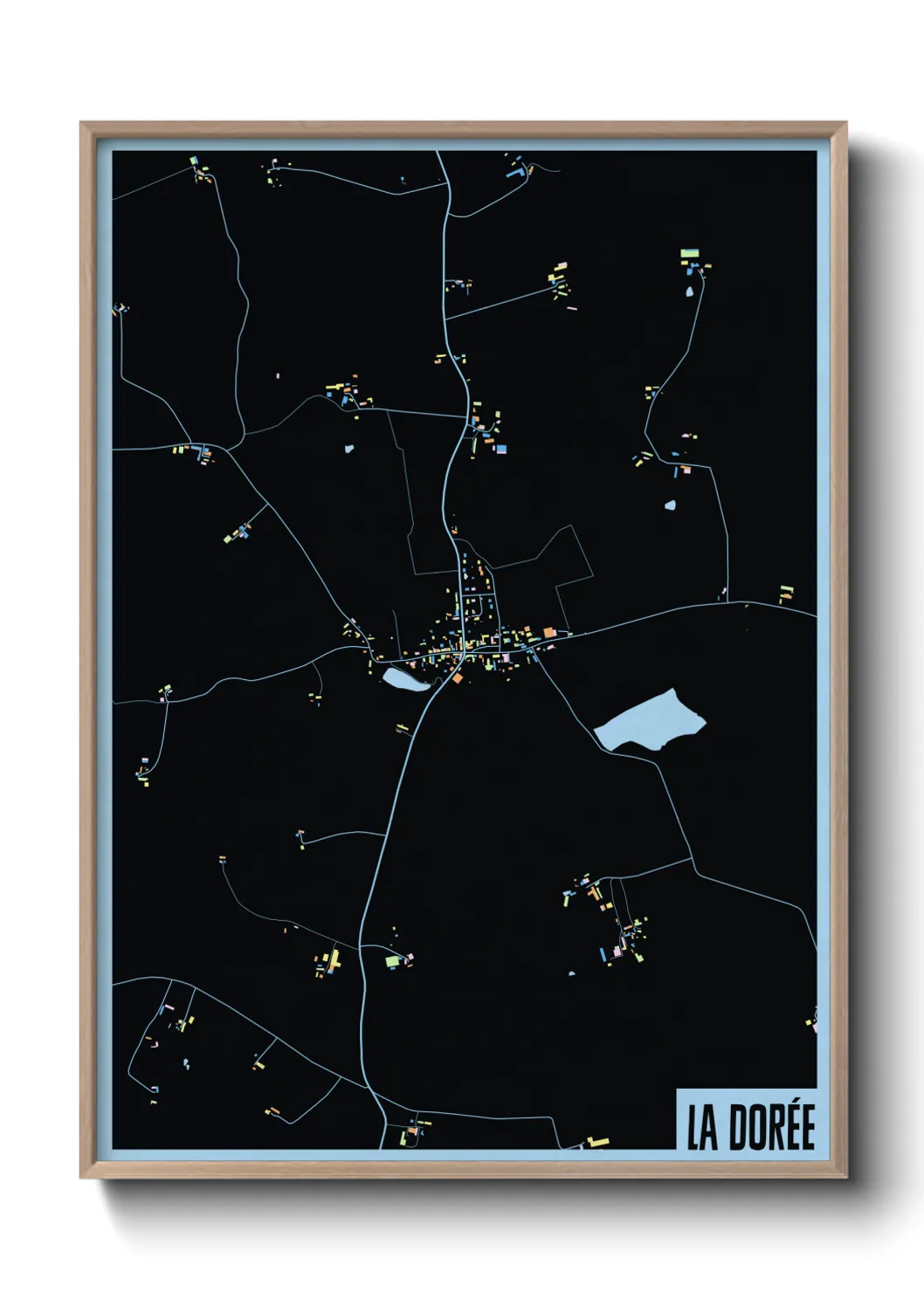 Une affiche de carte sur La Dorée