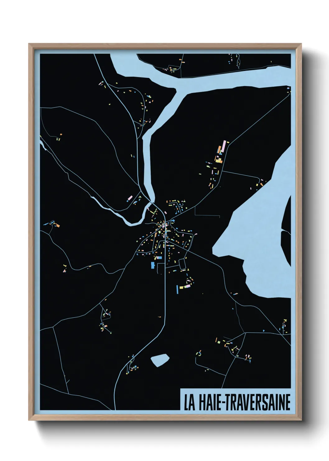 Une affiche de carte sur La Haie-Traversaine