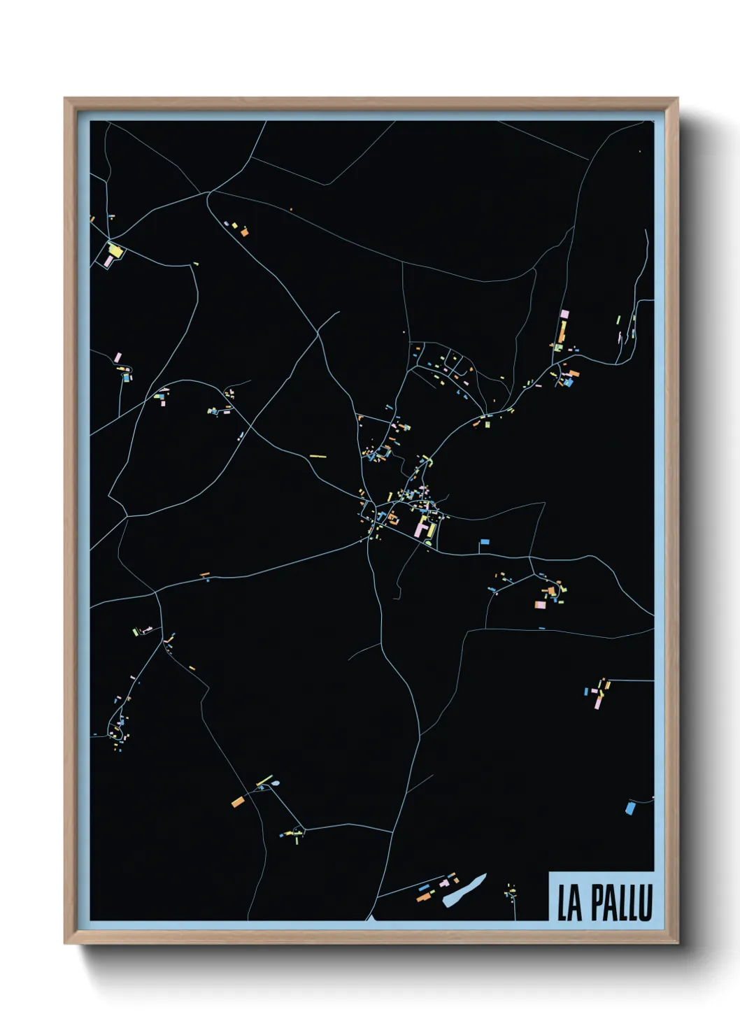 Une affiche de carte sur La Pallu