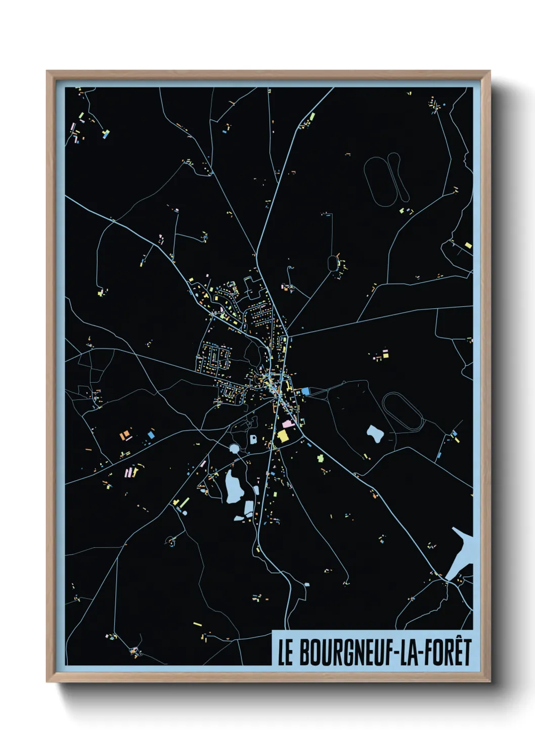 Un poster carteLe Bourgneuf-la-Forêt