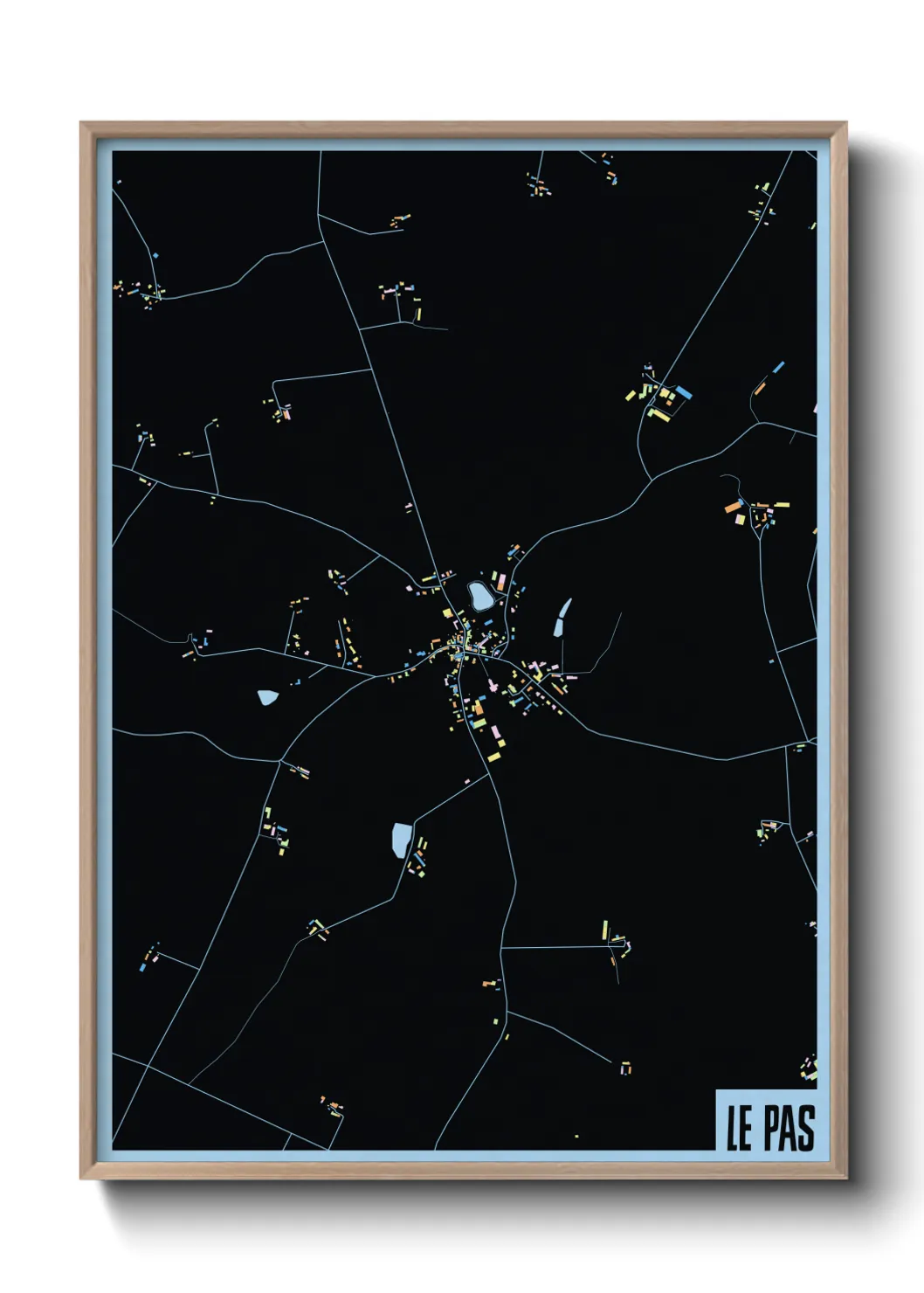 Une affiche de carte sur Le Pas