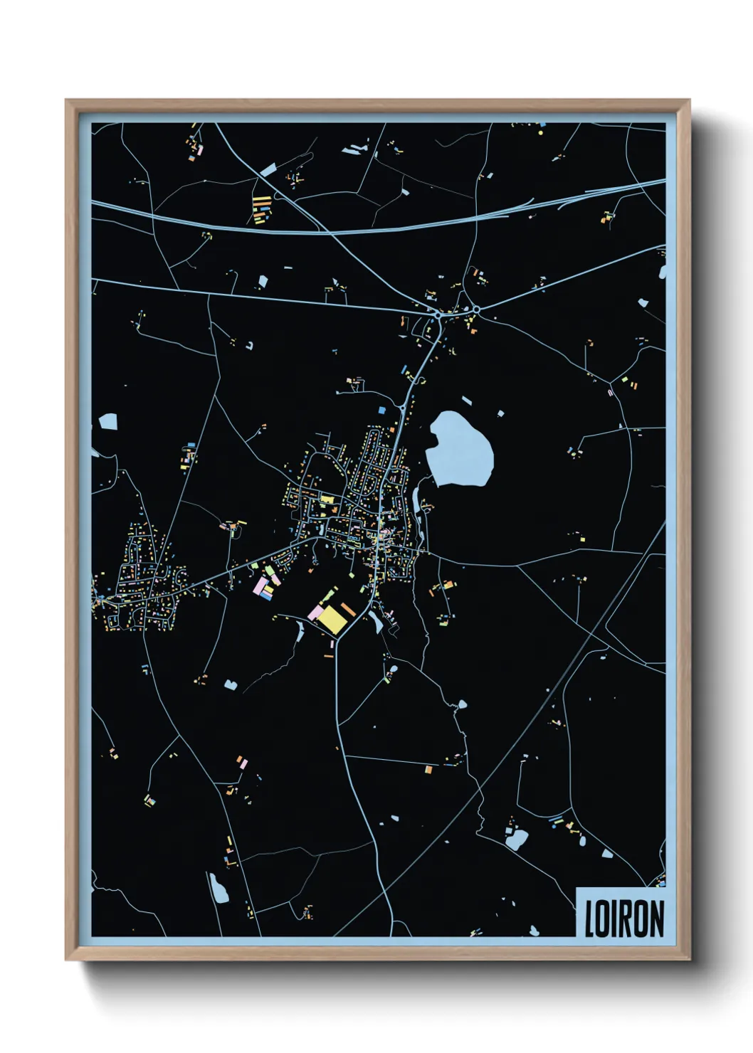 Une affiche de carte sur Loiron