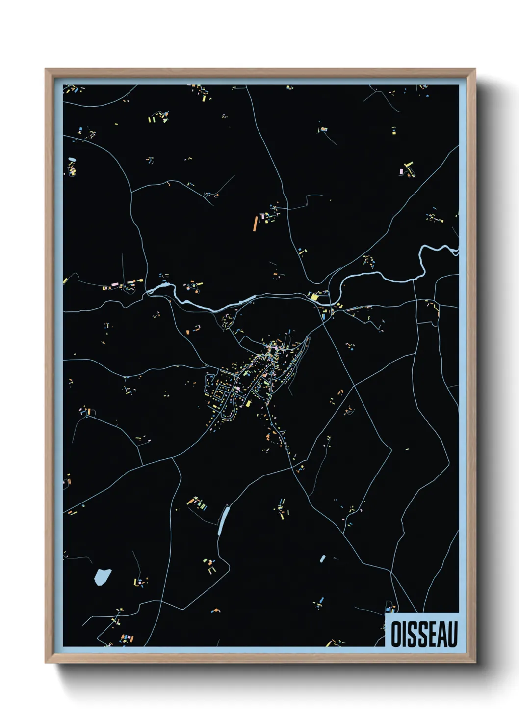 Une affiche de carte sur Oisseau