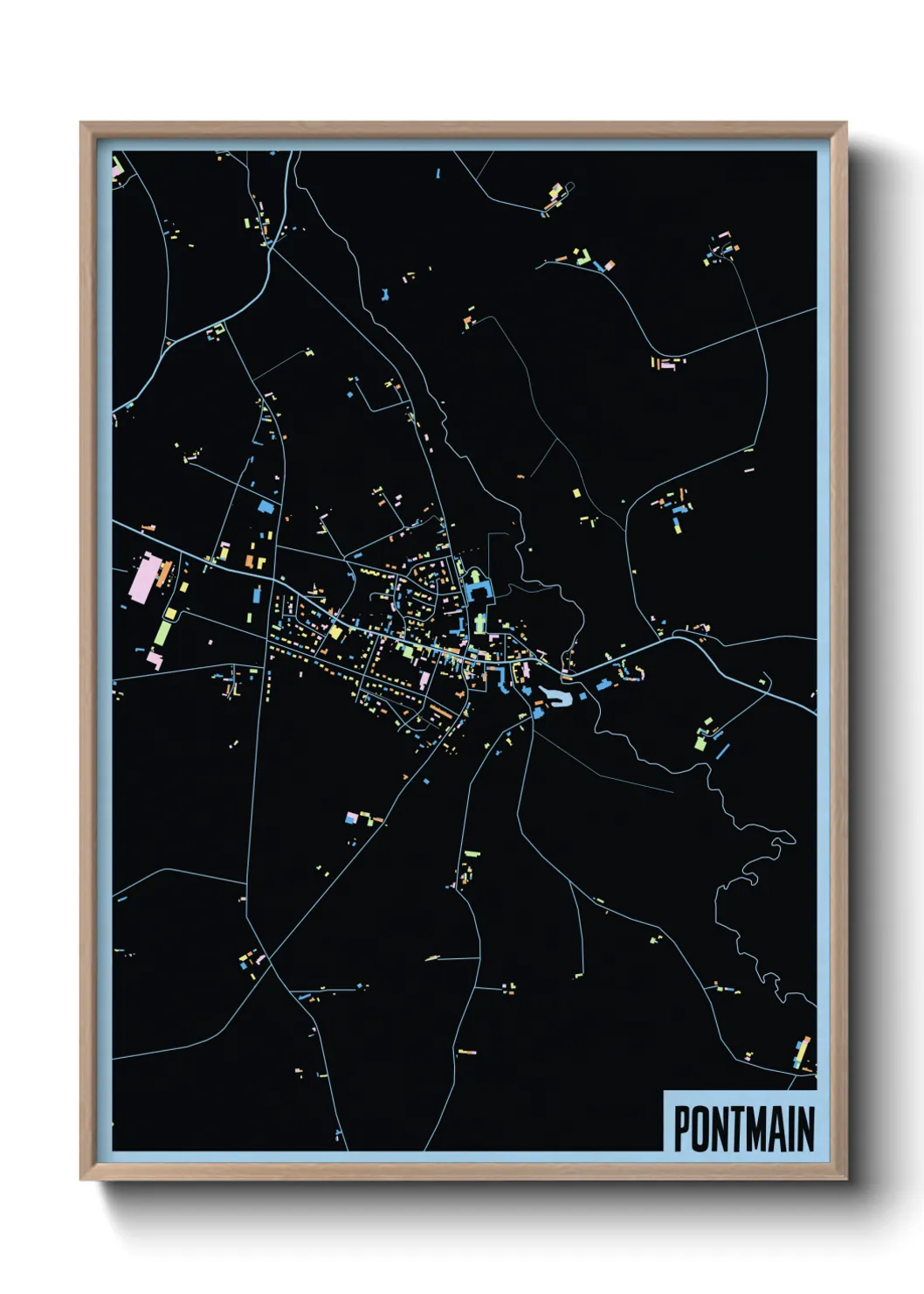 Une affiche de carte sur Pontmain