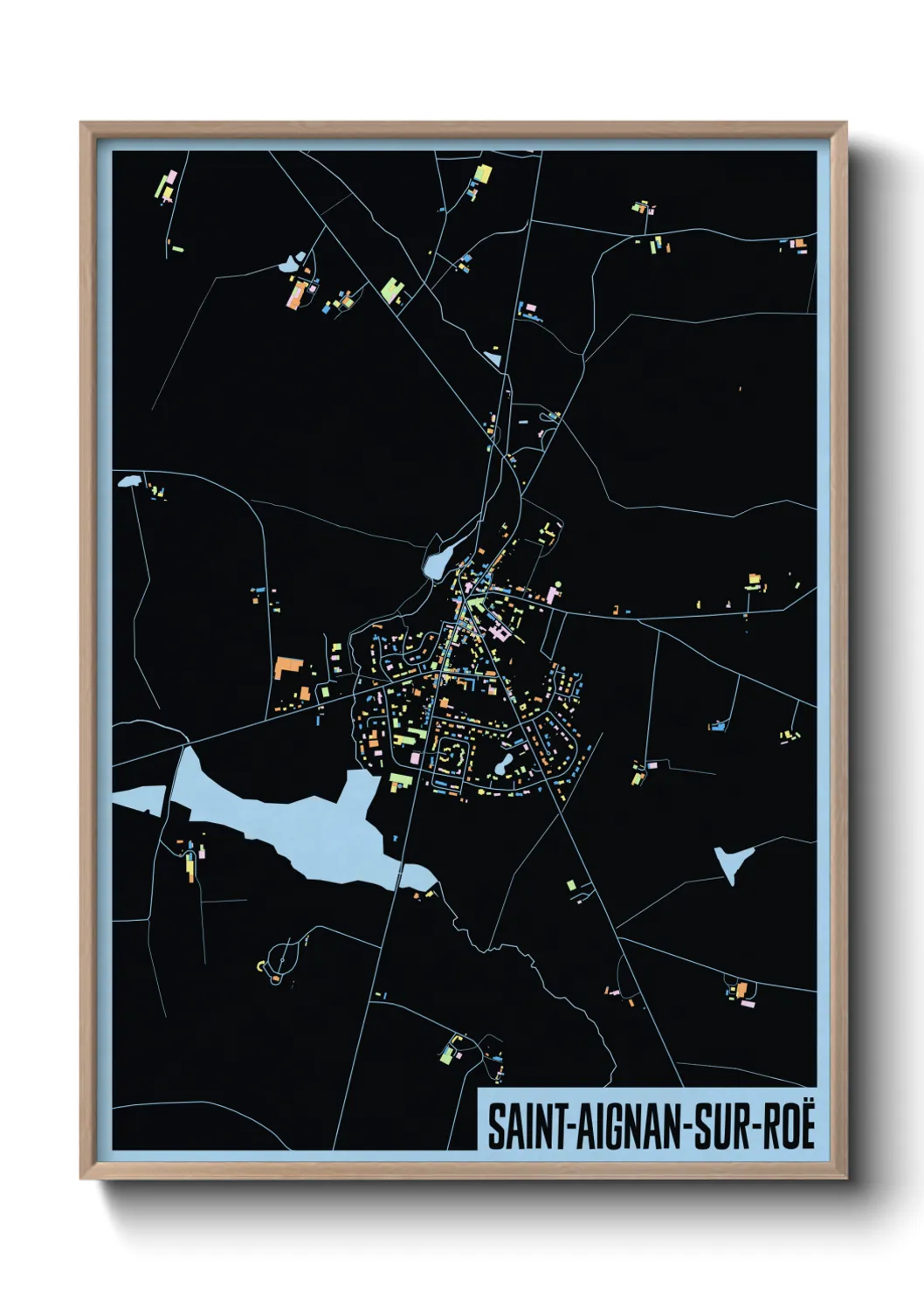 Un poster carteSaint-Aignan-sur-Roë