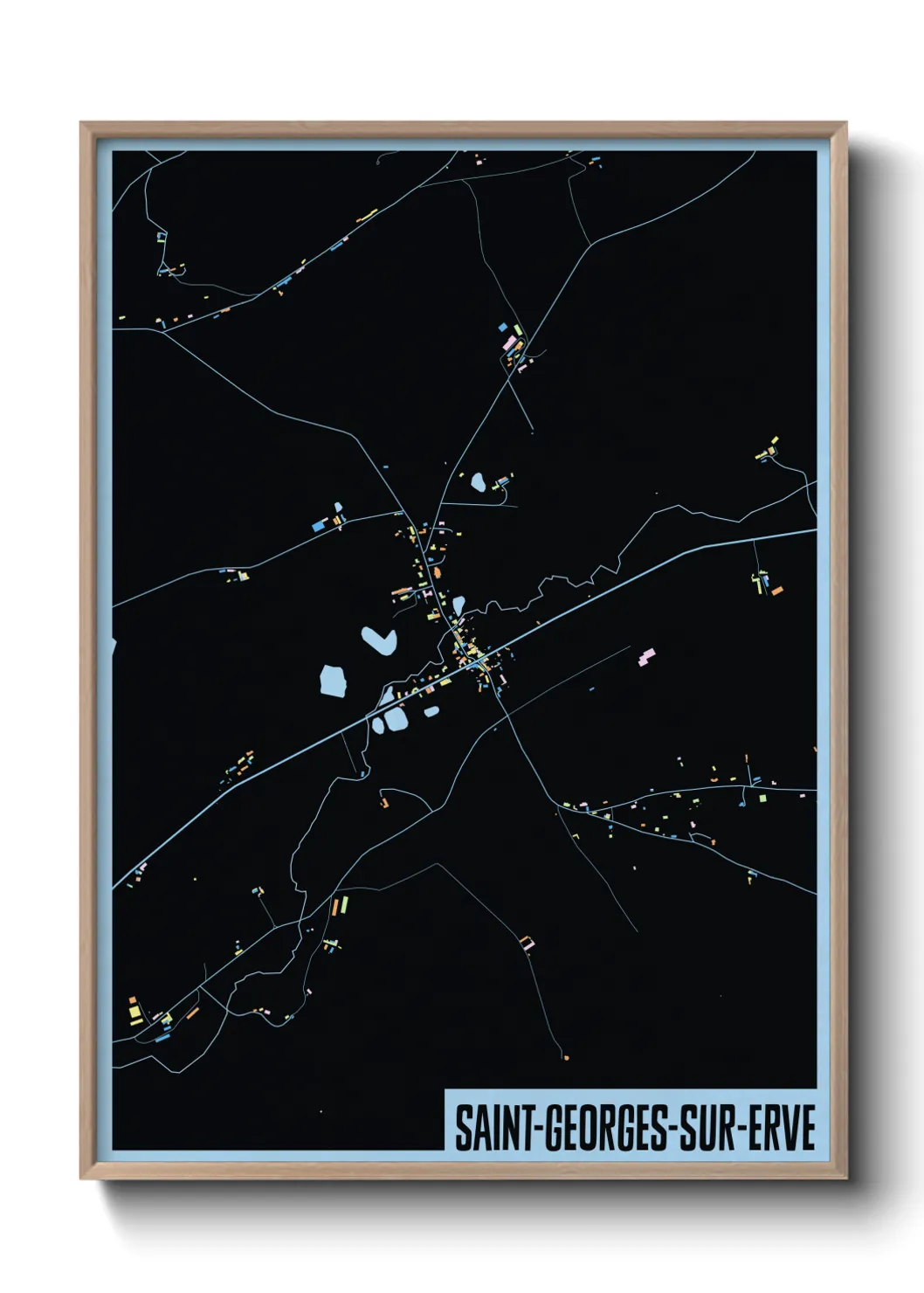 Un poster carteSaint-Georges-sur-Erve