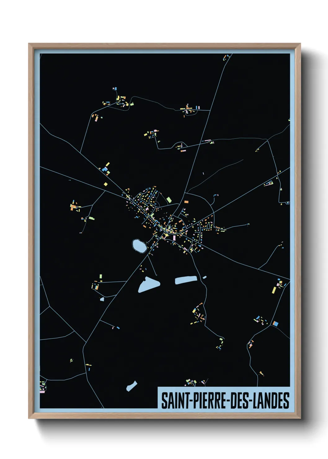 Une affiche de carte sur Saint-Pierre-des-Landes