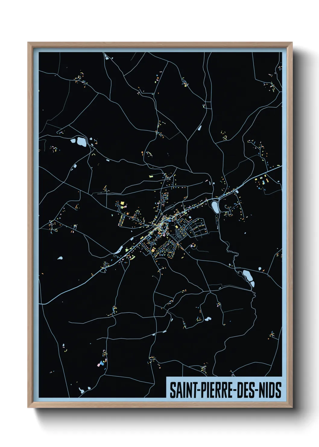 Une affiche de carte sur Saint-Pierre-des-Nids
