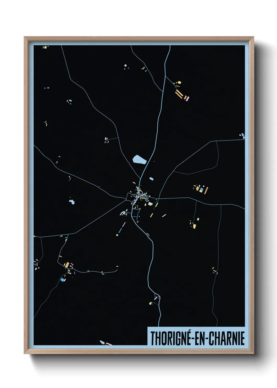 Un poster carteThorigné-en-Charnie