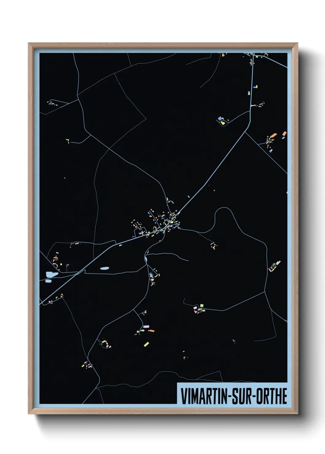 Une affiche de carte sur Vimartin-sur-Orthe