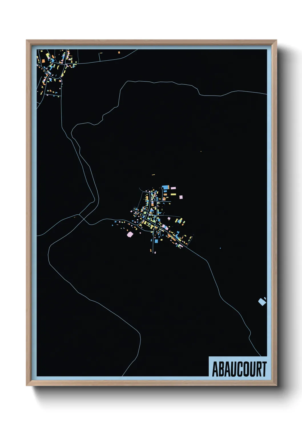 Une affiche de carte sur Abaucourt