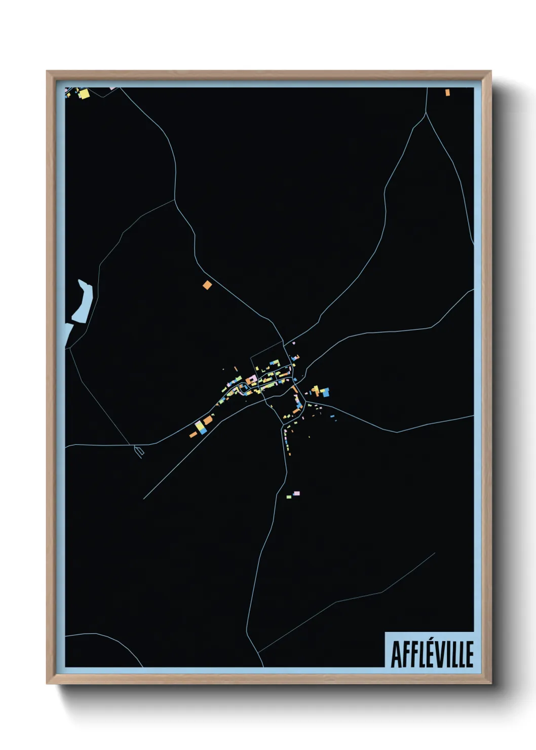 Une affiche de carte sur Affléville