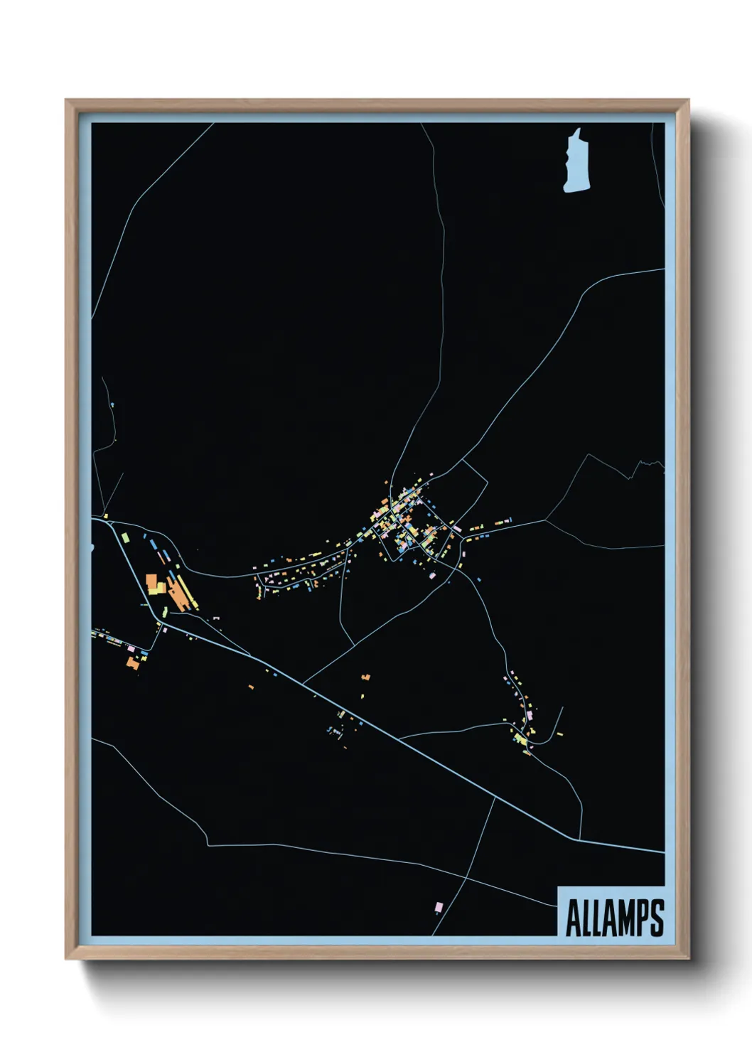 Une affiche de carte sur Allamps