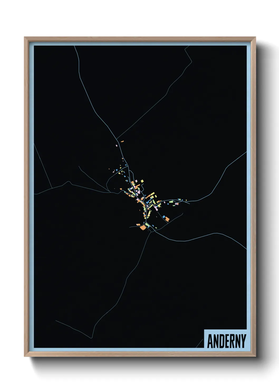 Une affiche de carte sur Anderny