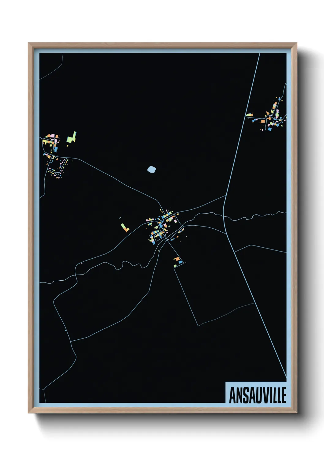 Une affiche de carte sur Ansauville