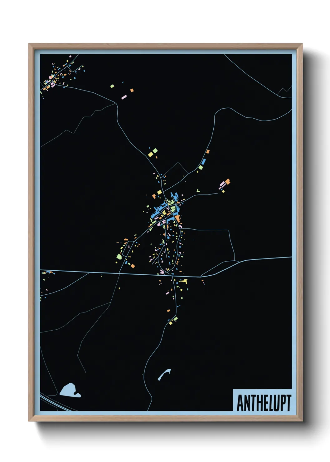 Une affiche de carte sur Anthelupt