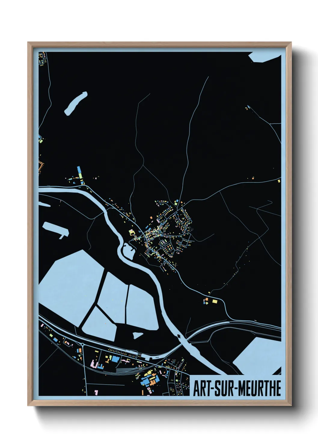 Une affiche de carte sur Art-sur-Meurthe