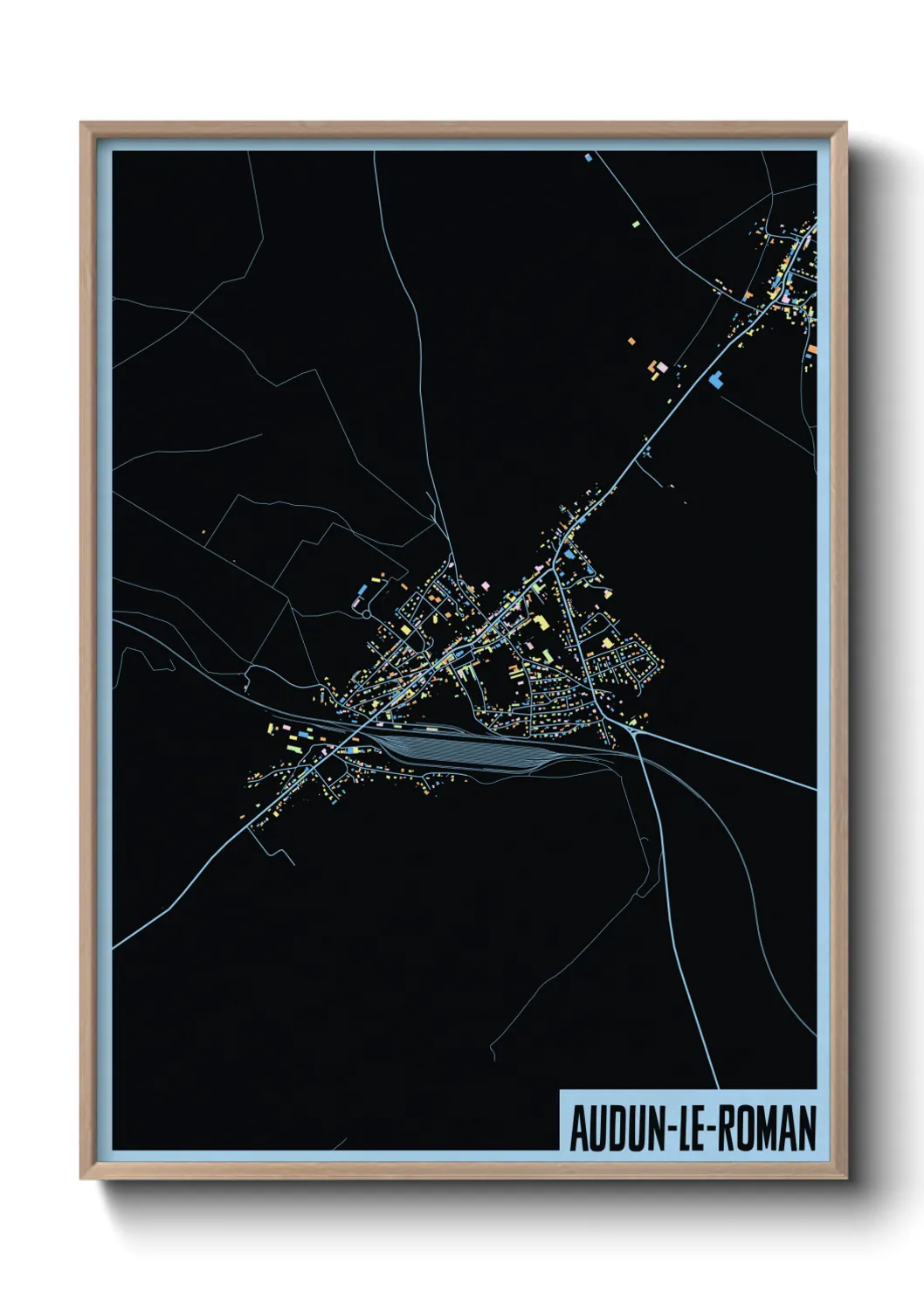 Une affiche de carte sur Audun-le-Roman