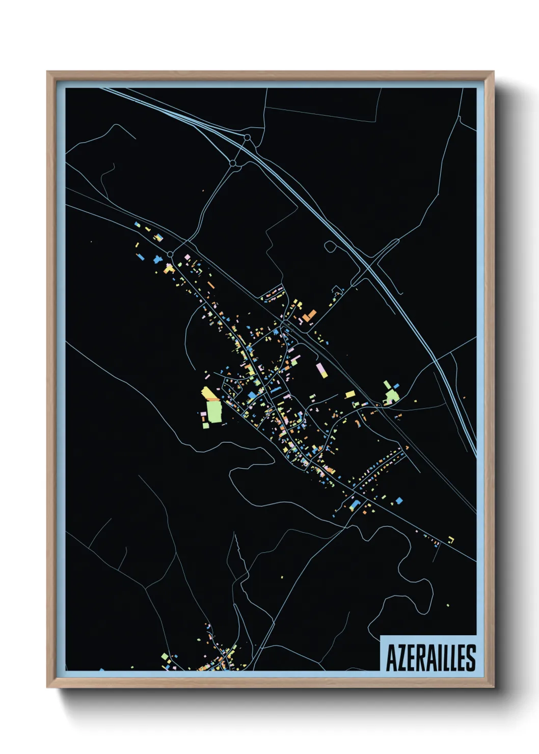 Une affiche de carte sur Azerailles