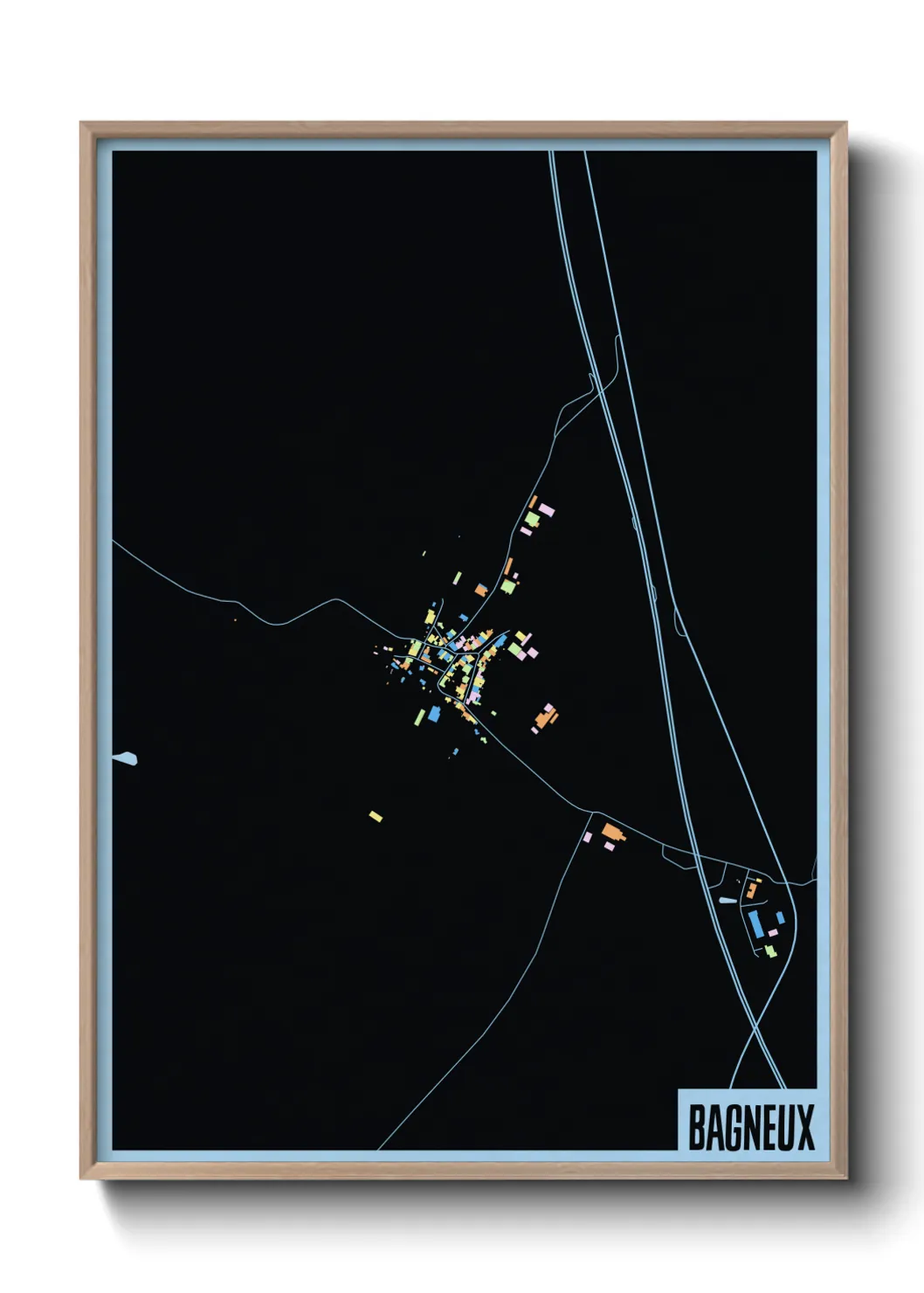 Une affiche de carte sur Bagneux