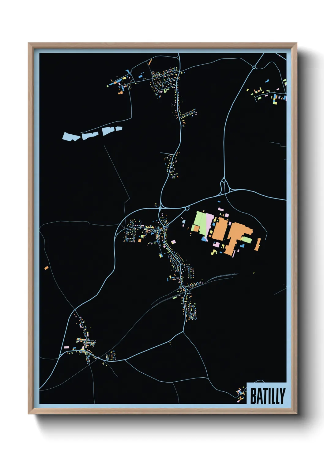 Une affiche de carte sur Batilly