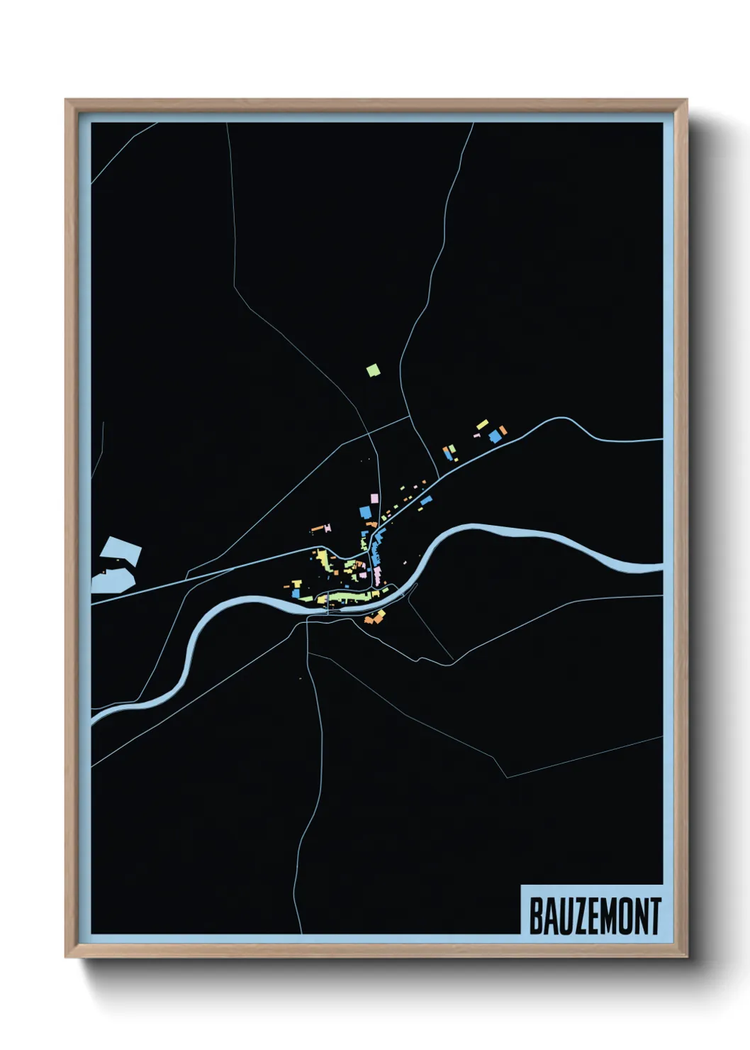 Une affiche de carte sur Bauzemont