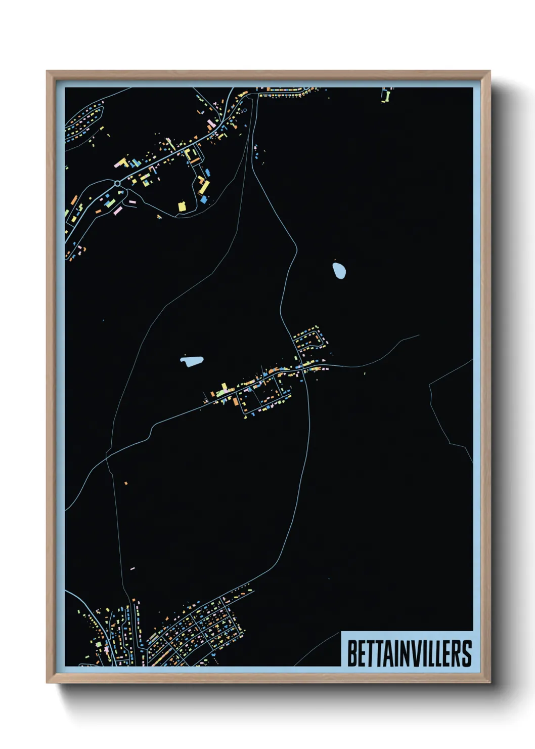 Une affiche de carte sur Bettainvillers