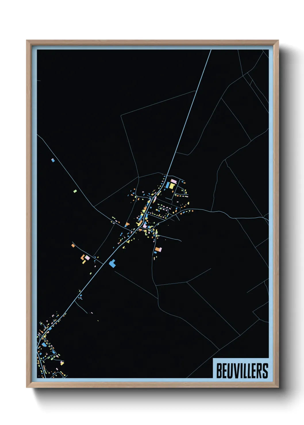 Une affiche de carte sur Beuvillers