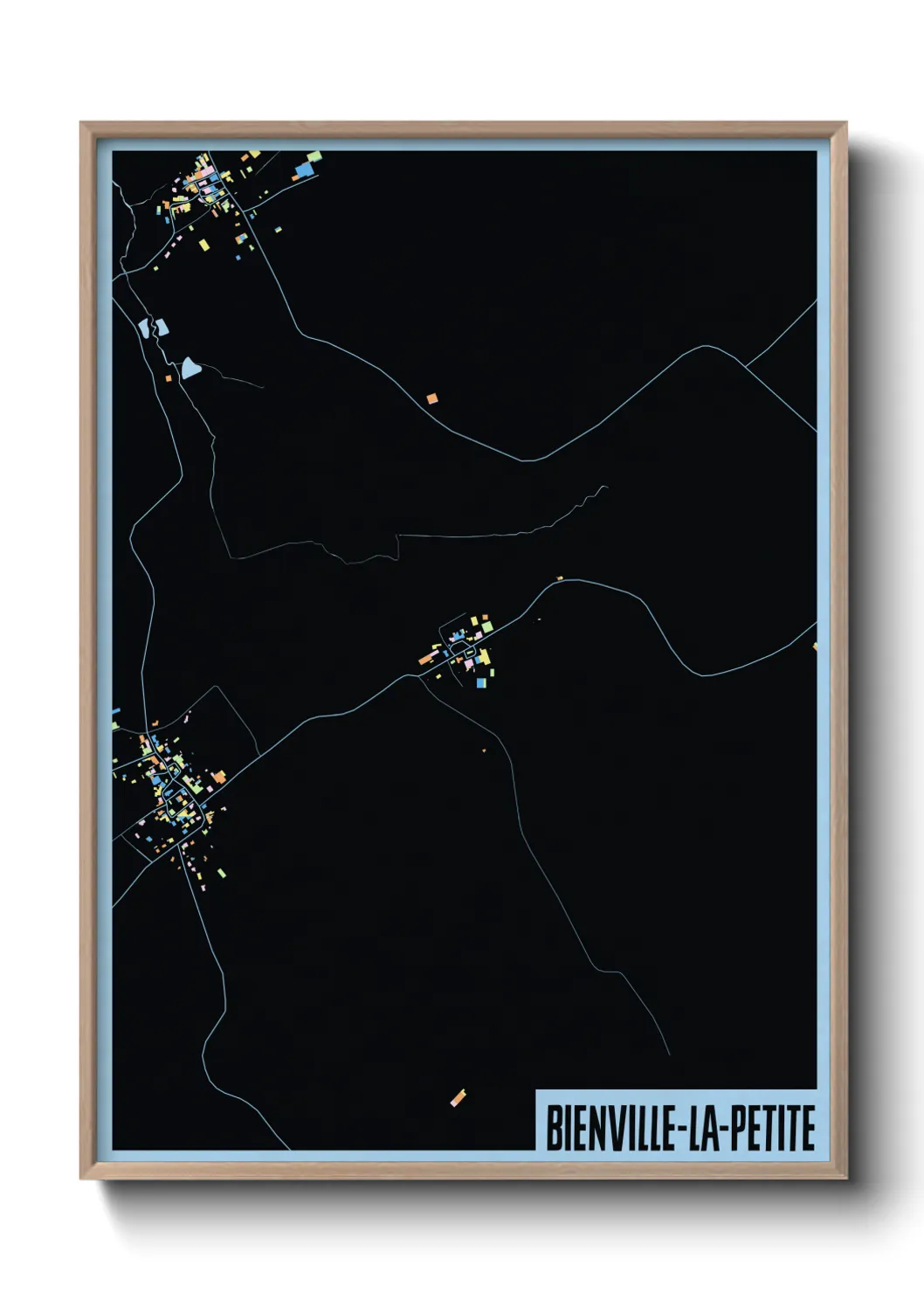 Une affiche de carte sur Bienville-la-Petite