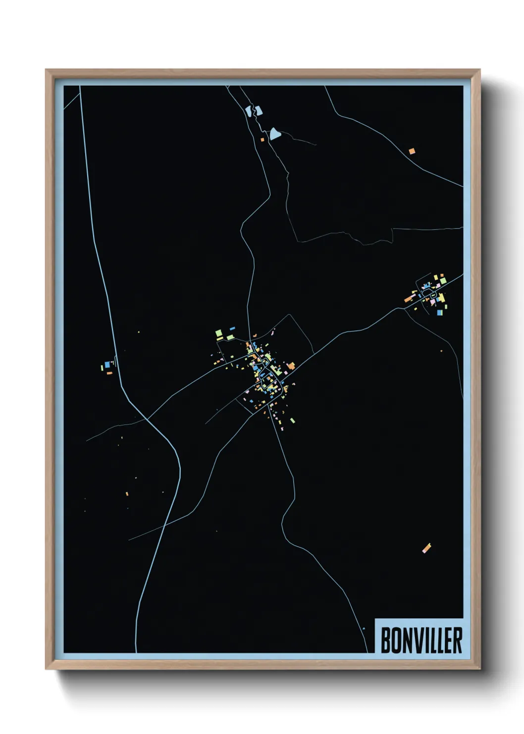 Une affiche de carte sur Bonviller