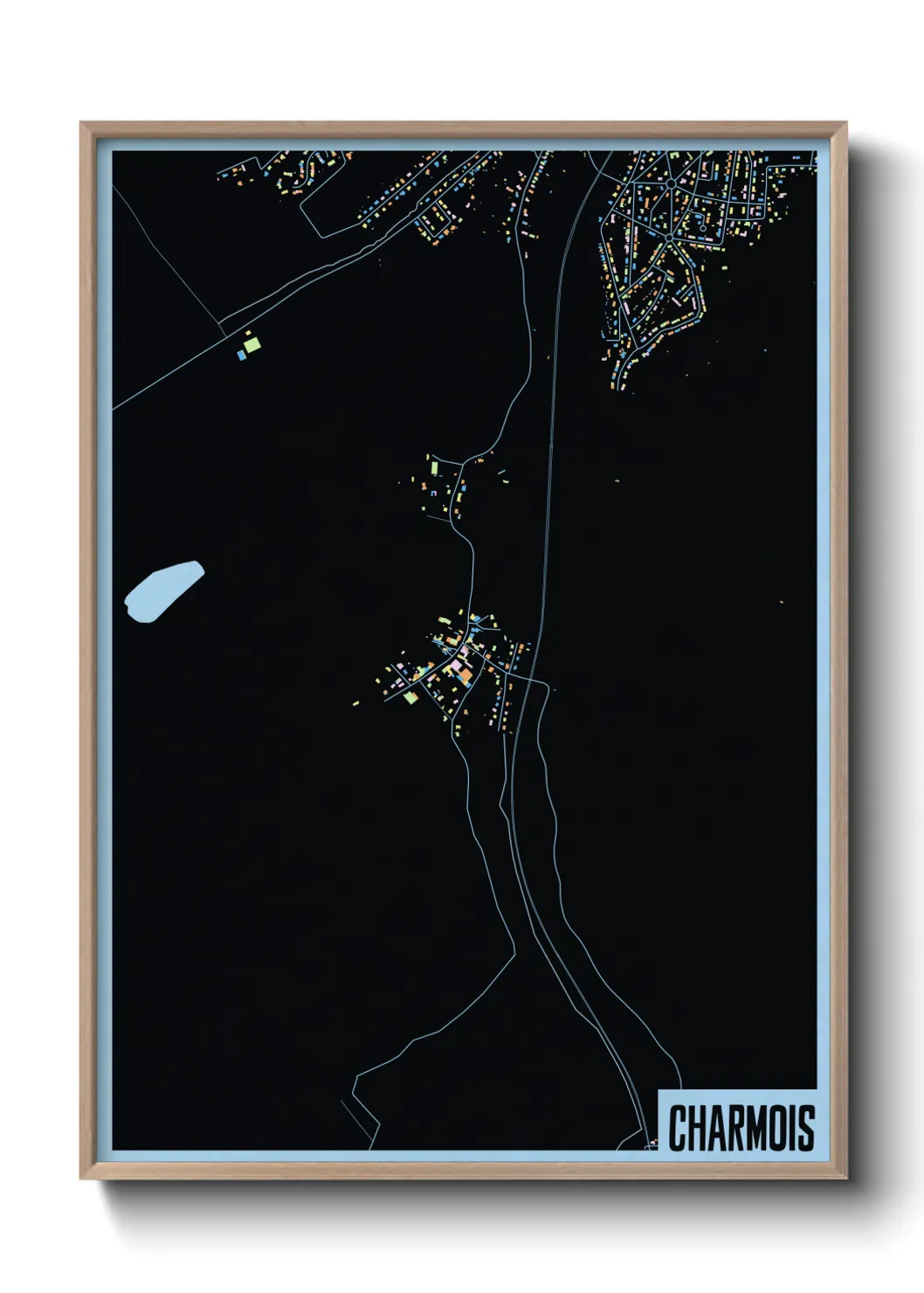 Une affiche de carte sur Charmois