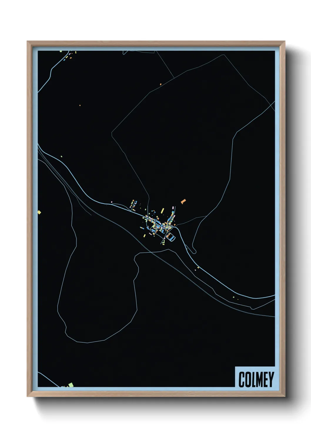 Une affiche de carte sur Colmey