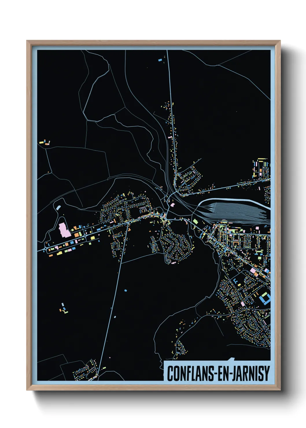 Une affiche de carte sur Conflans-en-Jarnisy