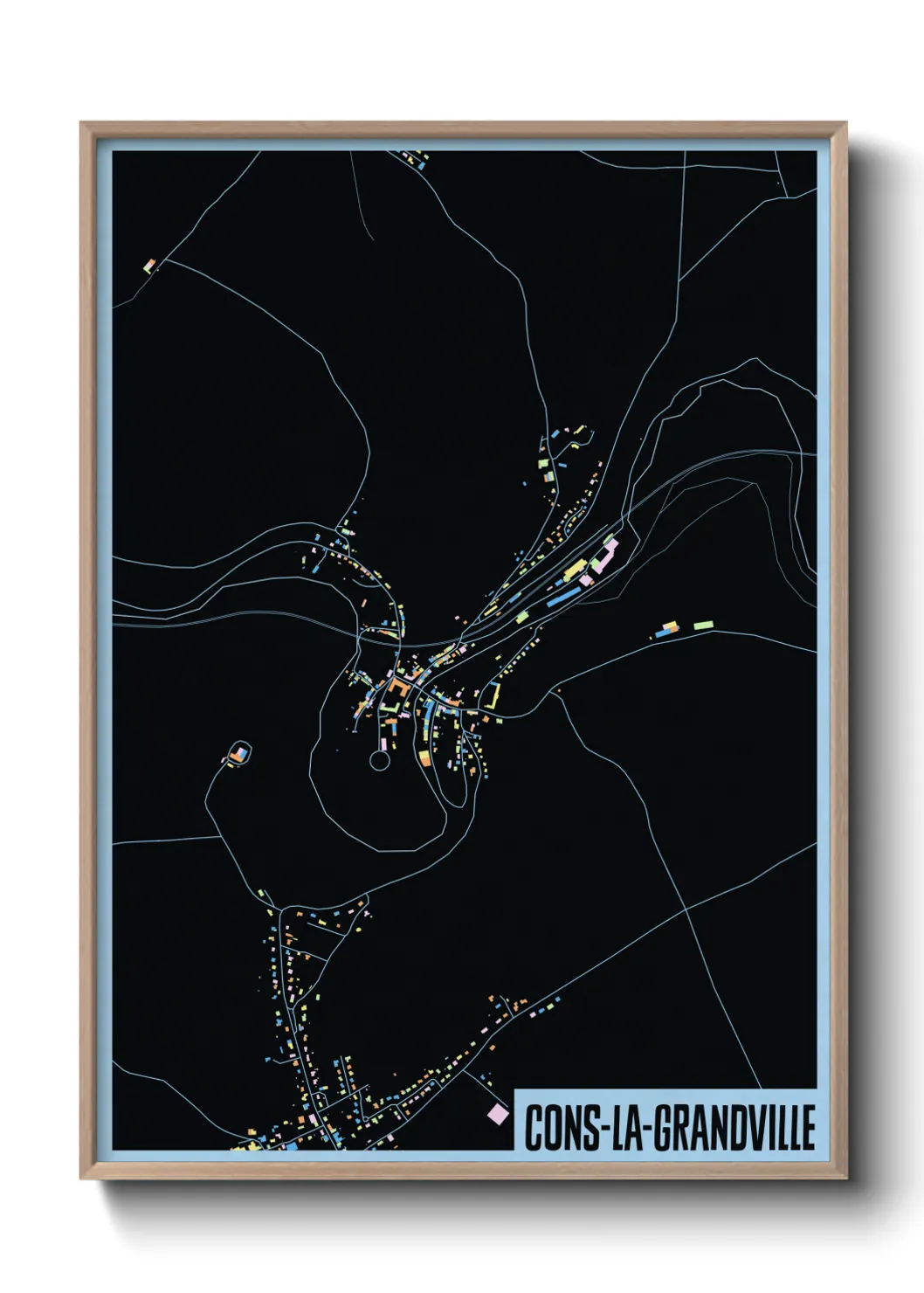 Une affiche de carte sur Cons-la-Grandville