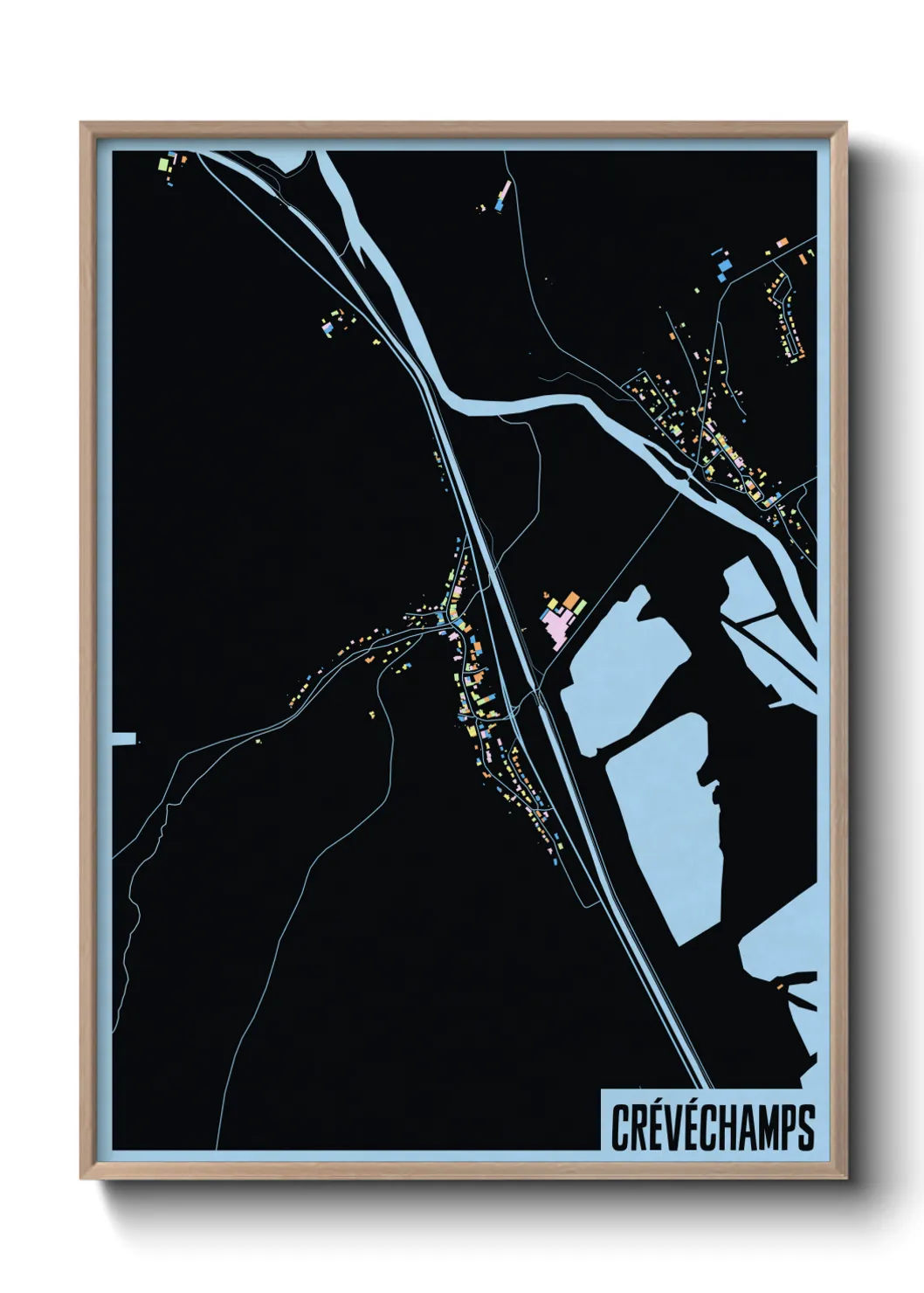 Une affiche de carte sur Crévéchamps