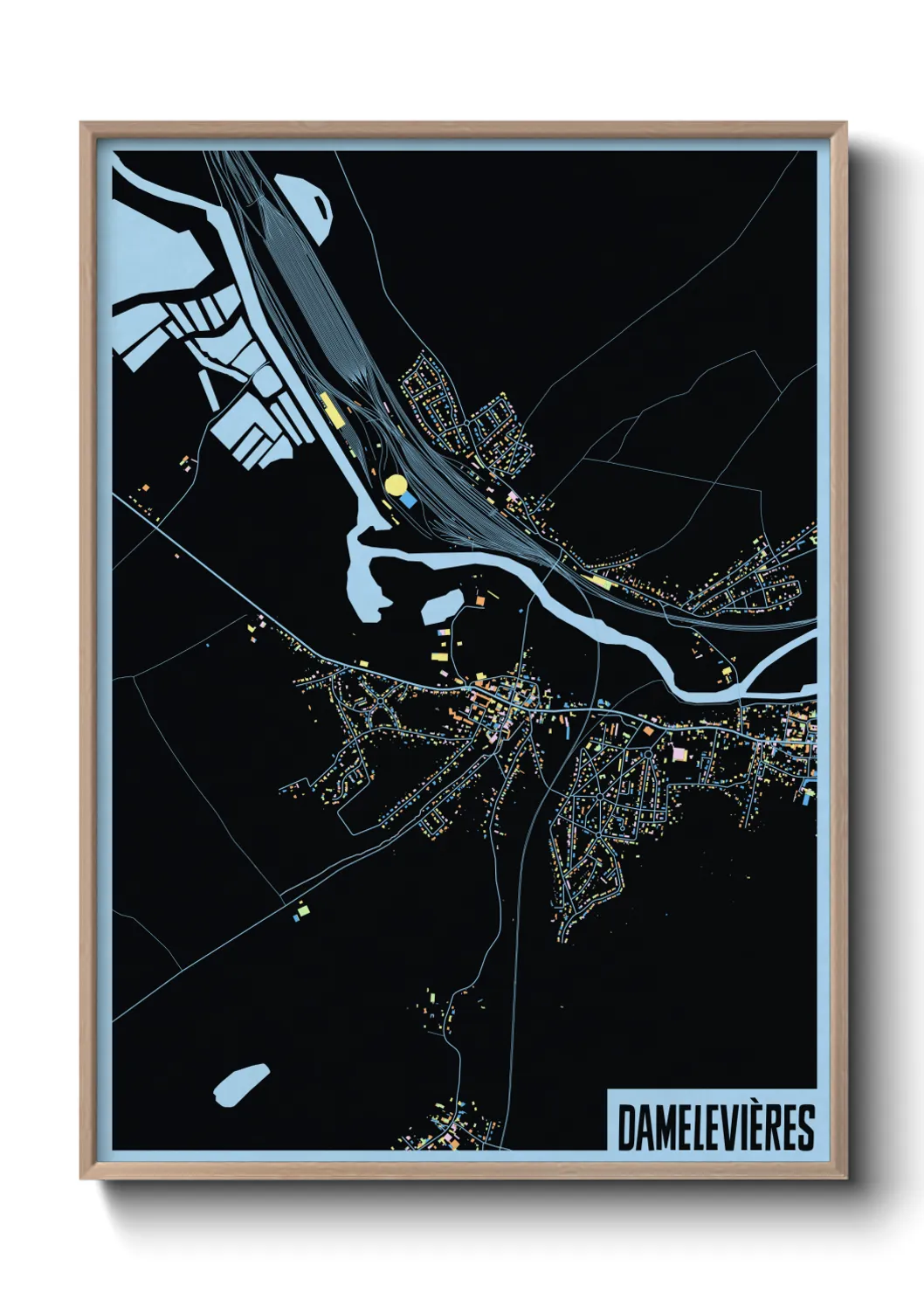 Une affiche de carte sur Damelevières