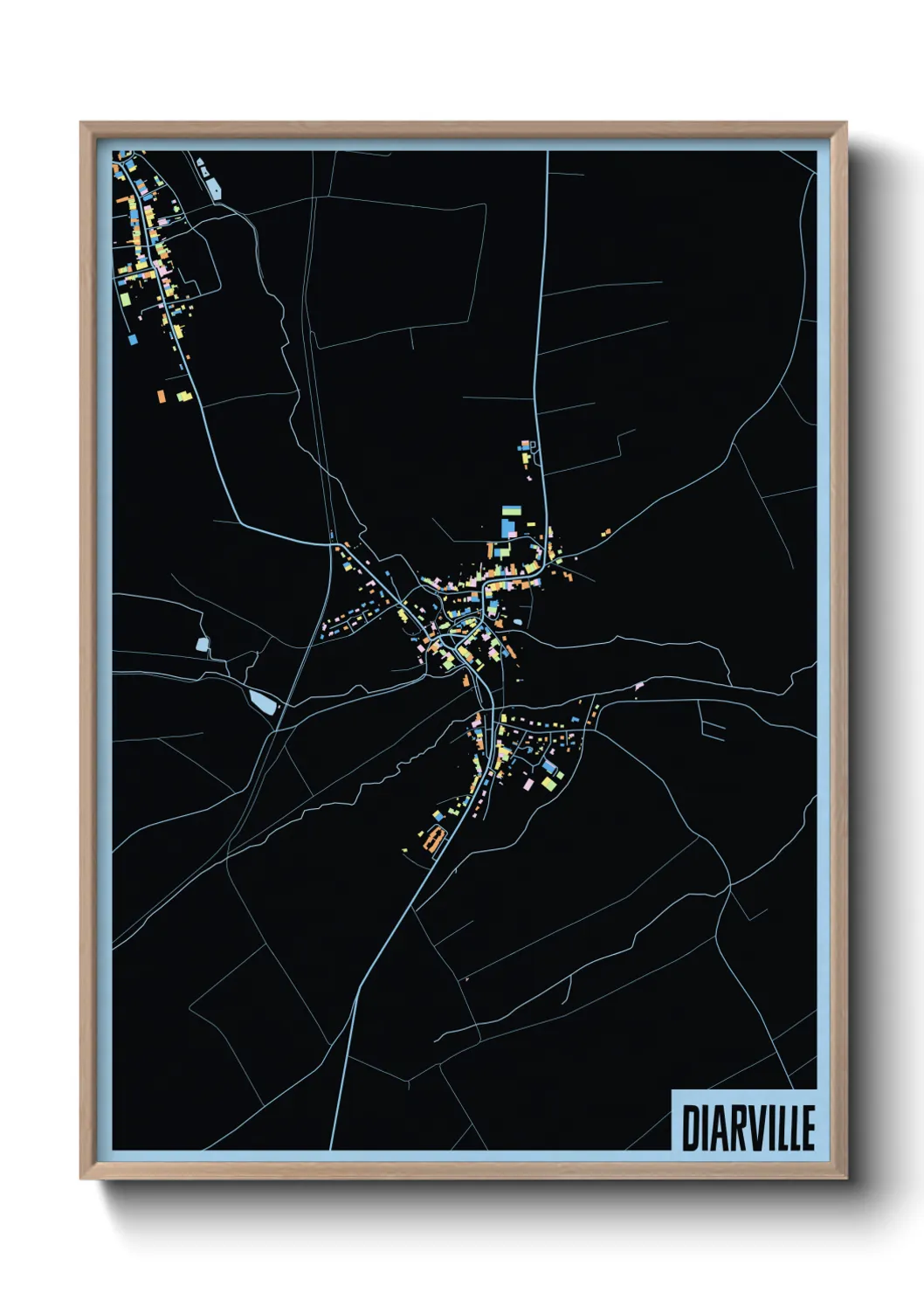 Une affiche de carte sur Diarville