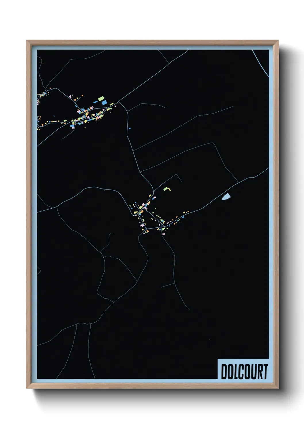 Une affiche de carte sur Dolcourt