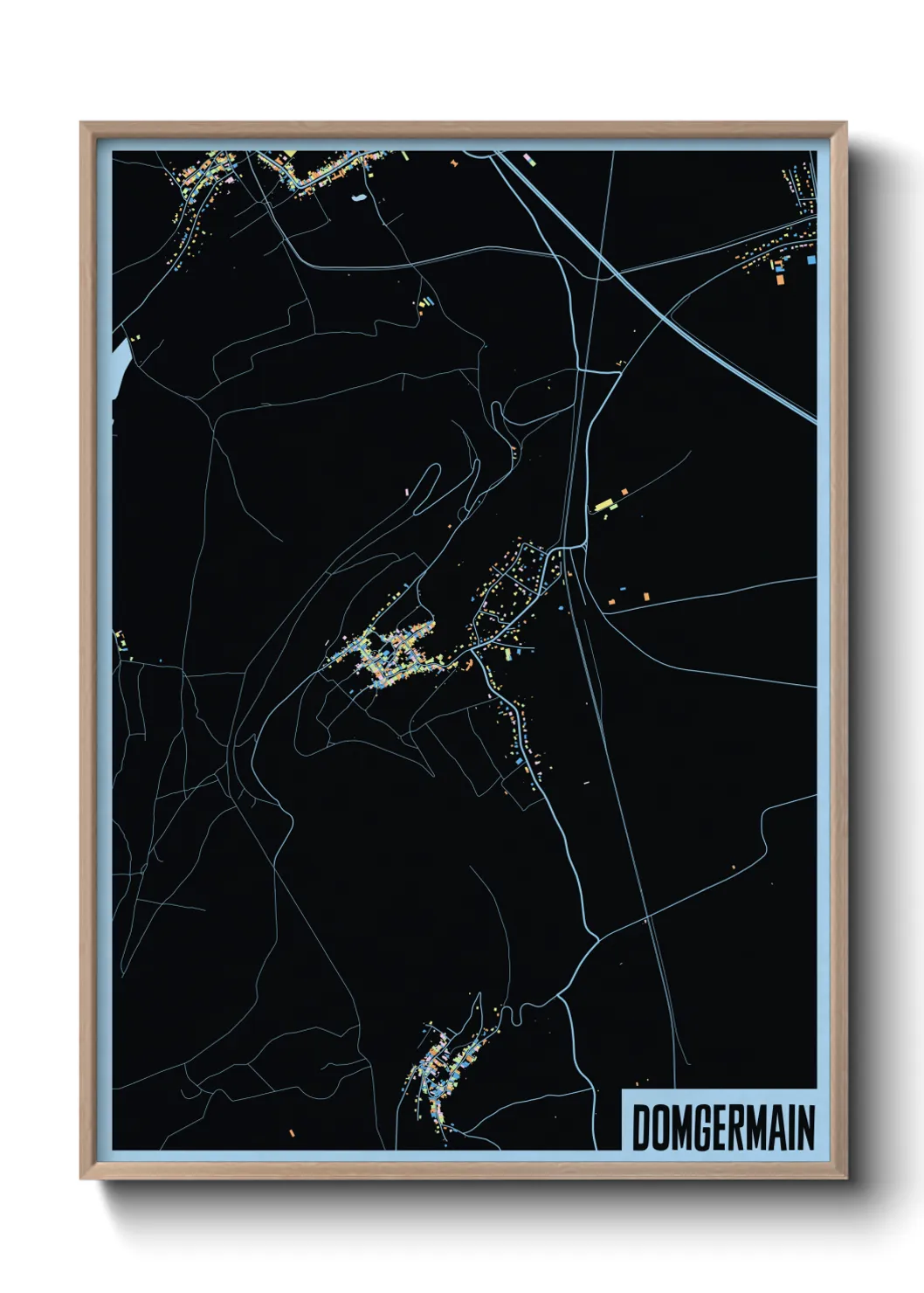 Une affiche de carte sur Domgermain