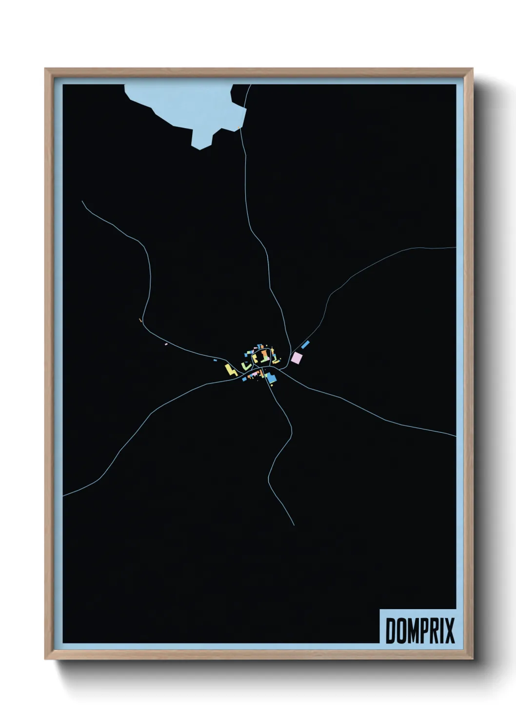 Une affiche de carte sur Domprix